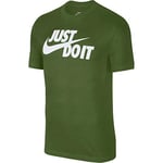 Nike M NSW Tee Just Do It Swoosh T-Shirt Homme Treeline/(White) FR: XS (Taille Fabricant: XS)