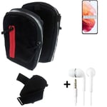 Shoulder bag / holster + earphones for Samsung Galaxy S21 5G SD888 Belt Pouch Ca