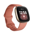 Fitbit Versa 3 40mm gold dial Orange silicone strap Sports GPS watch orange