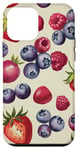 Coque pour iPhone 12 mini Coque Téléphone Motif Fruits – Fraises & Myrtilles