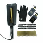 Foxy Locks Gold Plated Curling Wand Gift Set with Hair Holder & Luxury Duo