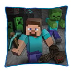 Minecraft Two Sided Creeps Square Cushion Pillow – Perfect for Any Children’s Room Or Bedroom, Multi Coloured