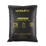 Wisedry Silica Gel Packets Car Dehumidifier Bag Reusable, 1kg [2 x 500 Gram] Microwave Fast Reactivated Desiccant Sachets Eliminates Foggy Damp Windscreen, Moisture Absorber for Car, Caravan, Van