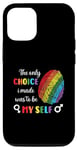 Coque pour iPhone 12/12 Pro Drapeau LGBTQ The Only Choice Be Myself Gay Lesbian LGBT Pride