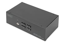 DIGITUS KVM-Switch 4-Port Dual-Display,4K, Display-Port