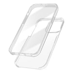 Coque Intégrale pour iPhone 15 Pro Arrière Rigide et Avant Souple Transparent