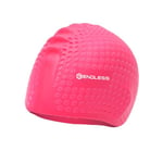 Endless EL1021 Comfortable Silicon Swimming Cap with Bubble Design | Pink | Material : Silicon | Elastic Waterproof Swimming Cap for Long and Short Hair with Thicker Edge | for Adults, Women and Men