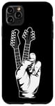 Coque pour iPhone 11 Pro Max Accessoires de guitare de concert Fun Peace and Rock Punk Rock Band