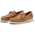 Sebago Docksides Portland Mens Brown Tan Leather Boat Deck Shoes Size 8-12