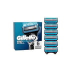 Gillette Proshield Chill Rakblad 6 Ersättningsblad För Mäns Våtrakblad Med 5 Blad