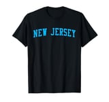 New Jersey NJ Varsity Style Garden State Throwback Blue T-Shirt