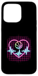 Coque pour iPhone 15 Pro Max Heartbeat Panier de basketball Heart Line Pulse Player Sport Basket