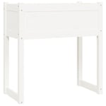 vidaXL Jardinière Pot de Fleurs de Jardin Bac à Fleurs Lit Surélevé Terrasse Balcon Patio Extérieur Blanc 78x40x81 cm Bois Massif de Pin