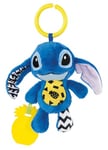 Clementoni Baby Infant Toys - Disney Stitch - Soft Rattle, Toddler Toy, Early Years Toys, New Born Soft Toys Gift, 3 Months, Crinkle Squeaky Toys, Sensory Learning Toys, Stroller Pendant, 17919