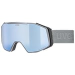 uvex gravity FM, lunettes de ski, Adulte unisexe, rhino matt/ice-orange, one size