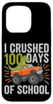 iPhone 15 Pro 100 Days Of School Monster Truck T Rex Dinosaur Boys Kids Case