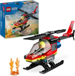 LEGO City Fire Rescue Helicopter Toy for 5 Plus Year Old Boys and Girls, Vehicle