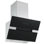 Cookology Angled Cooker Hood 60cm Touch Control Extractor Fan - Black ELITE605BK