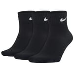 Nike Everyday Lightweight  Socks 3 Pack UK 8- 11 EUR 42 - 46 Black