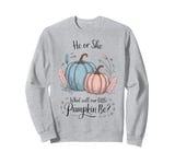 He or She What Will Our Little Pumpkin Be Halloween Gender Sweatshirt