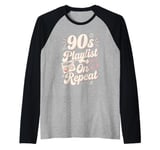 Throwback Playlist 90s Hits 90s Era 90s Pop 90s Rock Raglan Baseball Tee