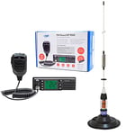 Radio CB PNI Escort HP 9500, ASQ, 12-24V + Antenne CB PNI ML70, 70 cm avec Base magnétique 145 mm Inclus