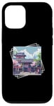 iPhone 12/12 Pro Pixel Art Japanese Street Traditional Cherry Blossoms Retro Case