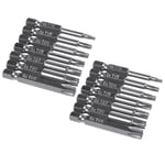 14Pcs Set Star Bit Screwdriver Drill Bits Screw Driver Magnetic 1/4Inch Hex6172