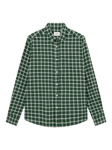 forét Hornet Flannel Check Shirt, Green/Cloud