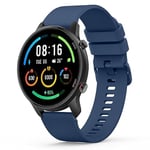 Vancle Bracelet pour Xiaomi Mi Watch/Xiaomi Watch S1/Xiaomi Watch S1 Active/Xiaomi Mi Watch Color Sport, Silicone Bracelet en Silicone pour Xiaomi Mi Watch/Mi Watch Color Sport (22mm, Bleu Marine)