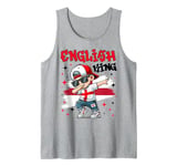 English King dabbing England Flag Pride for Kids Tank Top