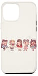 iPhone 12 Pro Max Cute Manga Chibi Girls In Different Moods Case