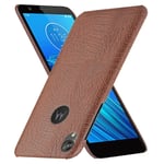 Croco Motorola Moto E6 skal - Brun