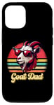 Coque pour iPhone 12/12 Pro Vintage Goat Dad G.O.A.T Best Goat Daddy Funny pour la fête des pères