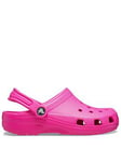 Crocs Kids Classic Clog - Pink, Pink, Size 1 Older