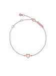 Ted Baker Hansa Crystal Heart Bracelet For Women (Rose Gold/Crystal)