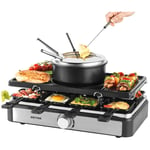 Petra 2-i-1 raclette og fondue 500004 (sort)