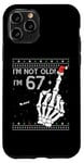 Coque pour iPhone 11 Pro 67 + 1 Flip Off Middle Finger - Funny Skull 68th Birthday