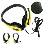 Ear Wired Gaming Headset With Mic Microphones Headphones For Mob Black