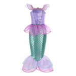 Halloween Sjöjungfru Barn Klänning Sjöjungfru Prinsess Klänning Ariel Flickor Klänning-Lila Purple 110cm