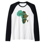 Africa Map Black Culture Pride African Roots South Africa Raglan Baseball Tee