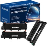 Compatible Avec Le Tambour Dr2300 Et 2 Cartouches De Toner Tn2320 Pour Brother Hl-L2300D Hl-L2340Dw Hl-L2360Dn Hl-L2365Dw Dcp-L2500D Dcp-L2520Dw Mfc-L2700Dw Mfc-L2720Dw Mfc-L2740Dw[X1589]