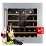 Wine Cooler Fridge Refrigerator Built In Bar Drinks 92 L 36 Bottles LED Touch