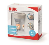 NUK Magic & Space set (mugg & napp+napphållare), grå