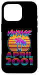 Coque pour iPhone 16 Pro 24 Years Old Retro Vintage Funny April 2001 24th Birthday