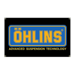 90x150cm Oehlins Technology Flag Polyester Tryckt Racing Car Banner Garage Eller Utomhus För Dekoration  (FMY) 4 Holes In 4 Corners1 120 x 180cm