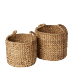 Åhléns Home Flätade korgar, 2-pack Beige