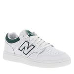 Baskets basses New Balance 480 en cuir blanc