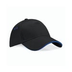 Beechfield Ultimate 5 Panel Cap - Black/Bright Royal / One Size