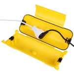 Boîte Electrique Étanche IP44, Boîtier Protection Extérieur pour Protéger les Rallonge, Câbles, Décorations de Vacances, Lumières de Noël, Outils électriques, 29cm x 11cm x 7.5cm, Jaune